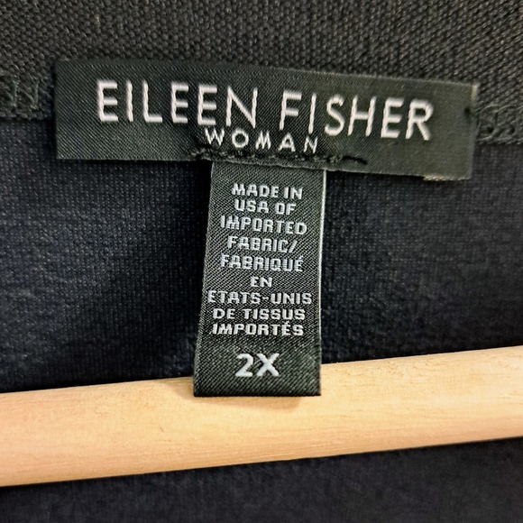 Eileen Fisher Bateau Neck High-Low Top Dark Gray Size 2X - Picture 7 of 7